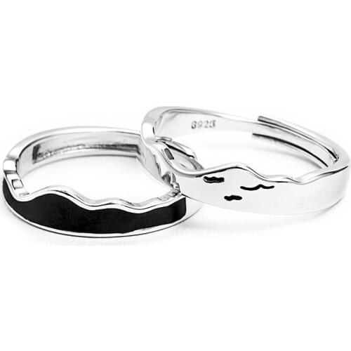 Uloveido original design 925 sterling silver Tianya Haijiao couple rings a pair of simple trendy ring SALRG46