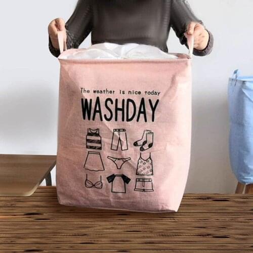 Household Clothes Basket Large Cloth Storage Box Storage Moving Bag Clothing Sorting Bag Thick Foldable Box Household FoodTruck