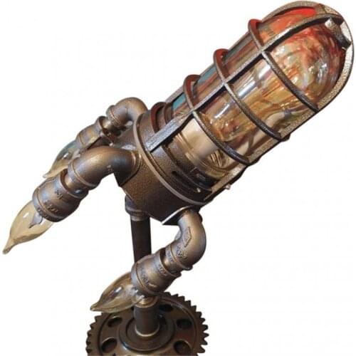 Hot Punk Style Rocket Lamp Night Light Fathers Day Gift Indoor Home Desk Light Decoration Dropshipping