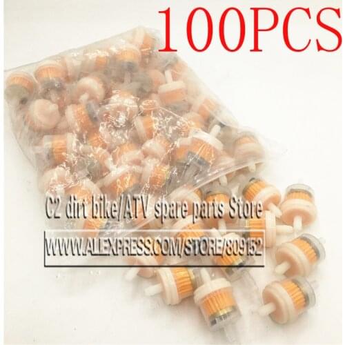 100Pcs ENGINE INLINE GAS Magnetic FUEL FILTER with Magnet 1/4" 5mm 6mm Fits ATV ROKETA KAZUAM SCOOTER MOTORCYCLE