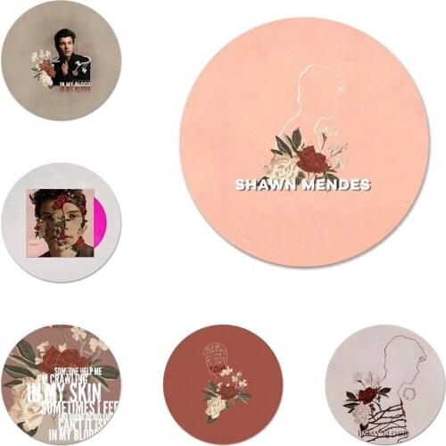 Hit pop singer Shawn Mendes in my blood Icons Pins Badge Decoration Brooches Metal Badges For Backpack Decoration 58mm