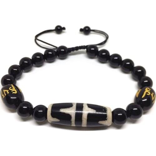 Beautiful Design Men and Womens Bracelet Double Tiger tooth Dzi Beads Vintage Style Tibet Free Shipping