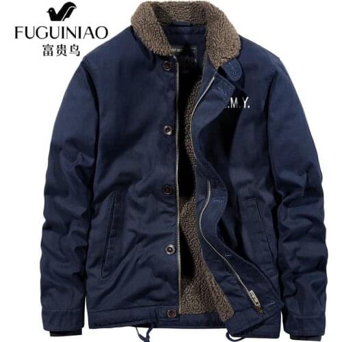 2021 Men Winter Jacket New Cashmere Blouson Home Male Lapel Business Coat Warm Thick Splice Cotton Velvet Overalls parkas