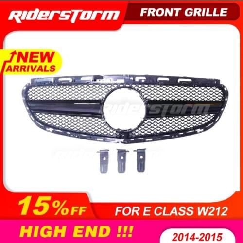 New Arrival For Bens 2014-2015 E Class Sedan W212 Am g Grille For E300L E400L E200 E350 Silver and Black Grill Without Emblem
