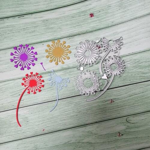 Dandelion flower craft die Metal Cutting Dies Scrapbooking Stencil for Album Paper DIY Gift Card Decoration Embossing Dies