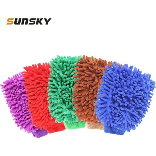 Car Window Washing Gloves Microfiber Dusting Mitt Home Kitchen Cleaning Cloth Duster Towel Gloves (Random Color Delivery)