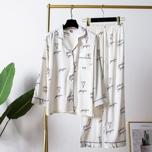 Pregnant Ladies Pajamas Sets Spring Summer Thin Silk Home Clothes Femme Sleepwear Pijamas Mujer Soft Loose Elegant