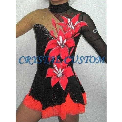 2016 Girls Figure Skating Dresses Fashion New Brand Vogue Figure Skating Competition Dress Customized DR3136