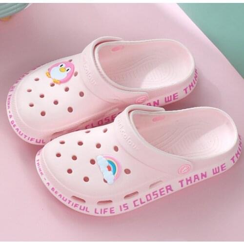 Cartoon Lovely Women Slippers Joker Soft Bottom Home Slippers Summer Sandals Slides Women Hollow Out Beach Shoes Flip Flops Muje