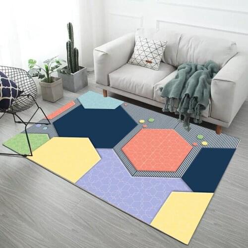 Nordic 3D Geometric Carpets for Living Room Bedroom Area Rugs Modern Home Decor Large Rug Hallway Non Slip Mat Kids play Carpet
