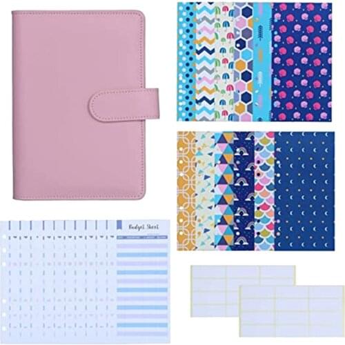 PU Leather Folder Budget Cash Envelope System Budget Envelope Expenditure Budget Sheet and Banknote Planning Label