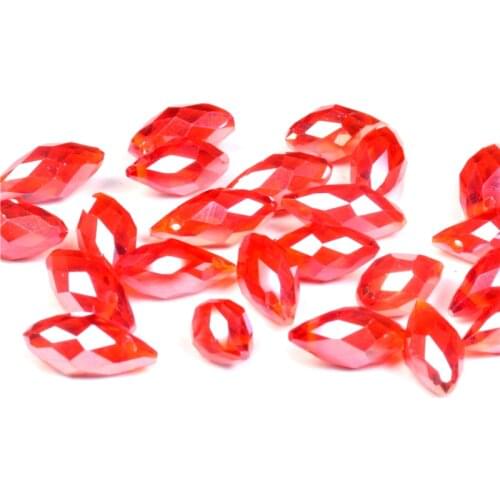 5*7mm/6*12mm Red AB Austrian Crystal Teardrop Glass Beads Briolette Waterdrop Pendant Loose Bead For Jewelry Making Bracelet DIY