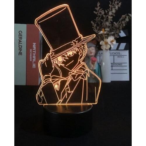 USB LED Anime Night Light APP Control 3D Nightlight The Phantom Thief Conan Fans Kids Gift Color Changing Lamp Bluetooth Speaker