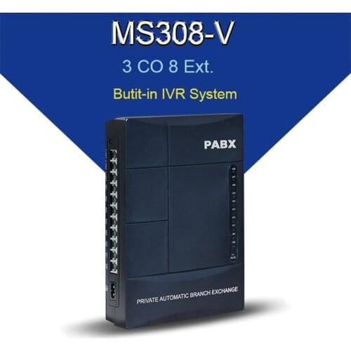 Easy program Telephone Exchange MS308-V SOHO PBX with multiple IVR