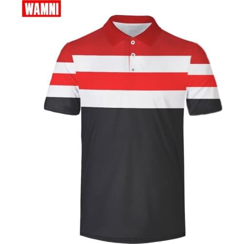 WAMNI 3D Shirt Heat Red Gradient Youth Fashion Harajuku Man Stripe Sport Dry Slim Breathable Loose -shirt Oversize