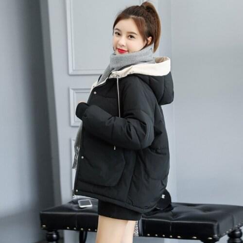 Stand Collar 2019 New Fashion Winter Jacket Women Cotton padded Outwear Hooded 7 Colors Female Short Coat Solid Parka