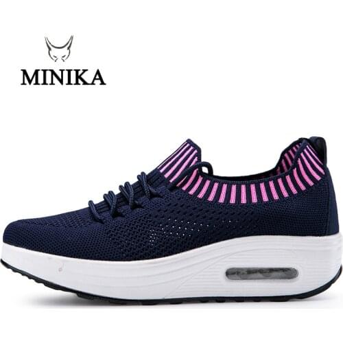 Latest 4.5 CM toning Wedge Shoes Lady Walking Sneakers women Body shaping Travel fitness slimming Swing sports shoes for female