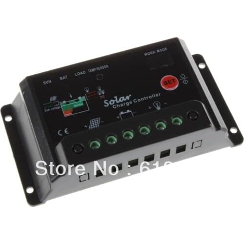 20A amp 12V/24V Solar Panel battery Solar charge controller PV system Black
