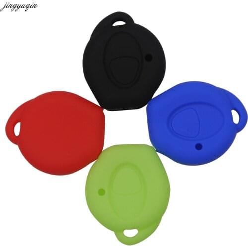 Jingyuqin 30pcs/lot 1 Buttons Silicone Car Key Cover Case For Mitsubishi