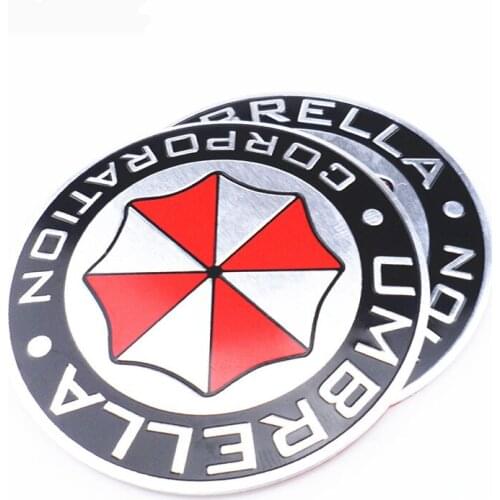 3D aluminum alloy biohazard umbrella car sticker FOR Toyota Camry Corolla RAV4 Yaris Highlander/Land Cruiser/PRADO Vios Vitz