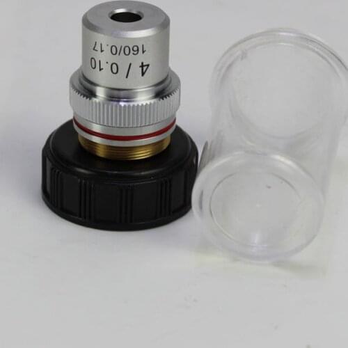 4 Times Lab Laboratory Educational 4X 195 Biomicroscope System Achromatic Bio-Microscope Biological Microscope Objective Lens