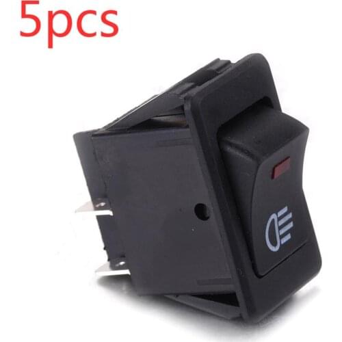 5pcs 100% Brand New and High Quality 12V 35A Fog Red Light Switch Car Universal Rocker Switch for Controlling Various Lights