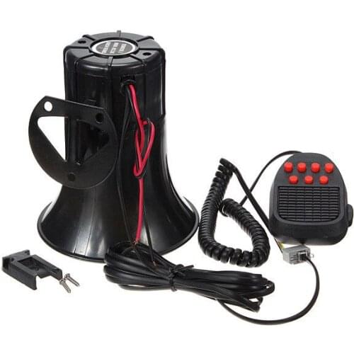 7 Sound 50W 12V Loud Car Motorcycle Auto Truck Boat Warning Alarm Siren Air Horn Speaker Megaphone Loudspeaker w/Microphone
