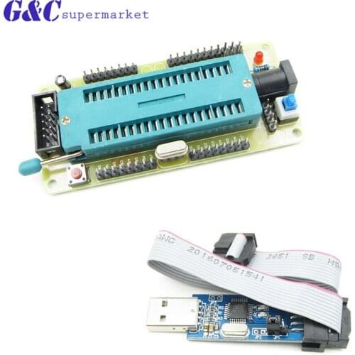 AVR ATMEGA16 Minimum System Board ATmega32 Development Board + USB ISP USBasp Programmer For ATMEL diy kit