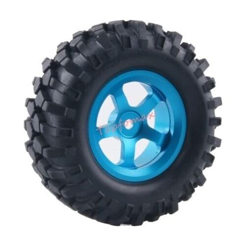 4PCS 1/10 1.9Inch Off Road Climbing Rock Car Tires Super Soft 96MM Rubber Tyre Metal Wheel Rim Hex 12MM For Tamiya CC01 D90 105B