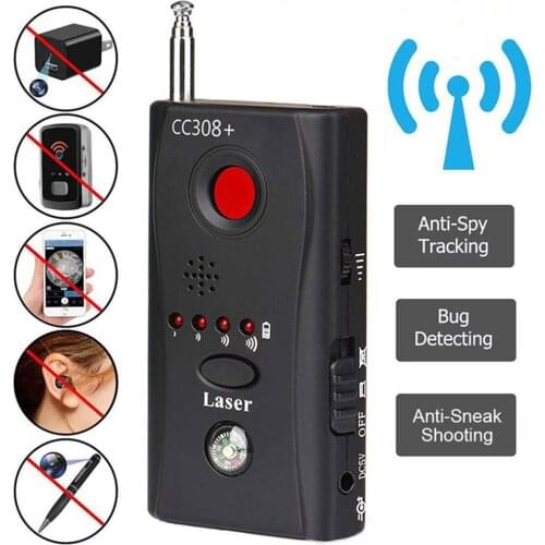 Wireless Camera Signal Detector Multi-function CC308 + radio Wave Signal Camera Detector full Range Wifi RF GSM Device Finder