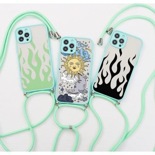 For OPPO A93 A9 A5 A92 A52 A72 A15 2020 2018 A5S A7 F11 Pro Realme 5 7i C17 C11 C15 7 Pro Reno4 Lite 2 F Flame Pattern Case Etui
