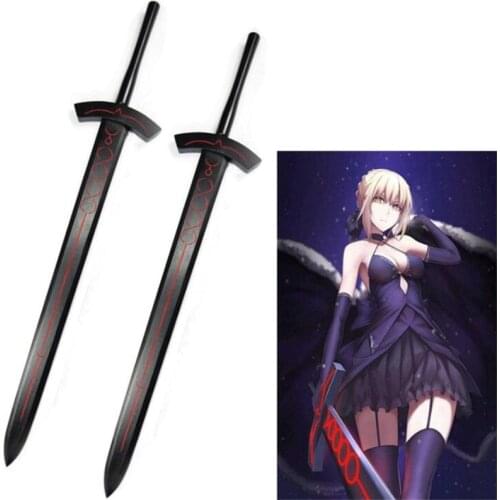 Fate Stay Night wood Knife Sword Weapon Prop Cosplay Saber Alter Excalibur The Sword In The Stone Caliburn Weapon Toys 117cm