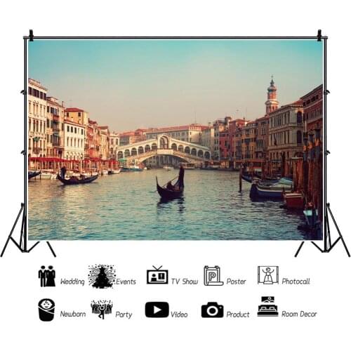 Boating At Sunset on The Riverside Backdrops Artistic Photos Background Decorations for Kids Birthday Party Photography Props