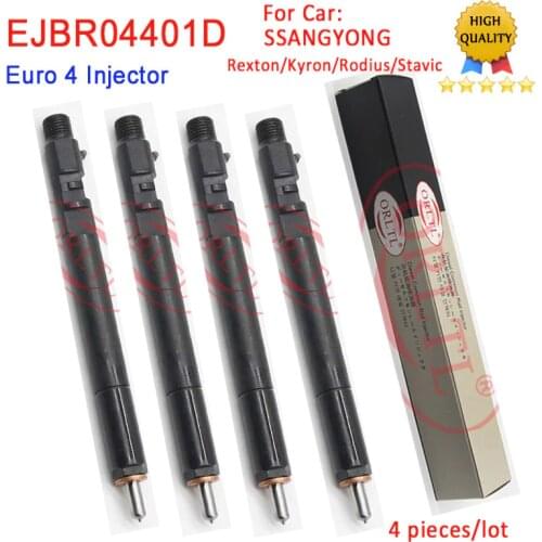 4pcs EJBR04401D Diesel Injector Nozzle 6650170221 Common Rail Injector EJB R04401D for SSANGYONG Kyron REXTON 2.7L A6650170221