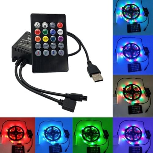 20 Buttons Music IR Remote Control 5V 3 Channel USB LED RGB Audio Infrared Controller for LED Light Strips Lamp Box dropshipping