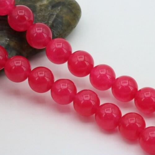 Beautiful!pink chalcedony 10mm round shape loose beads 15" DIY stone handmade jewelry making design bracelet necklace