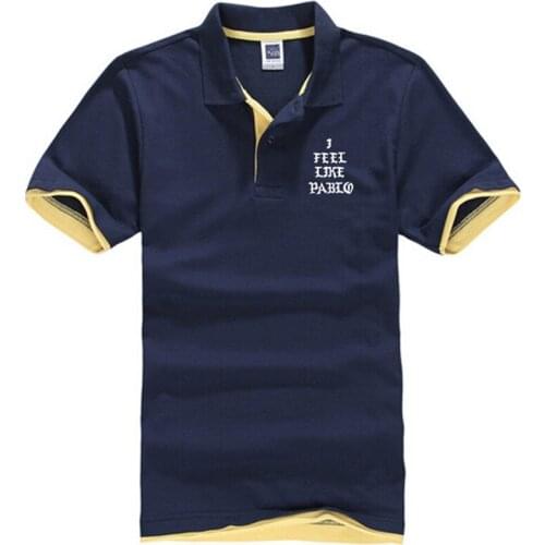 2018 Hot Sale PabloT-Shirt Casual Loose Camiseta Masculina T Shirt Men Women I Feel Like Pablo Short Sleeve Letter Print Tops