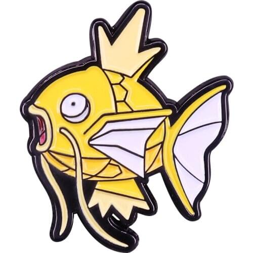 Cute crown fish badge funny hat backpack flair addition