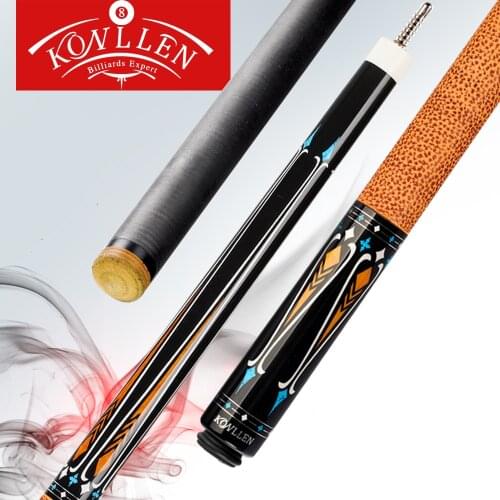 KONLLEN Carbon Energy Pool Cue Kit 12.5mm Tip 3*8/11 Joint Pin Technology pattern design Stable Professional Billiard Cue Stick