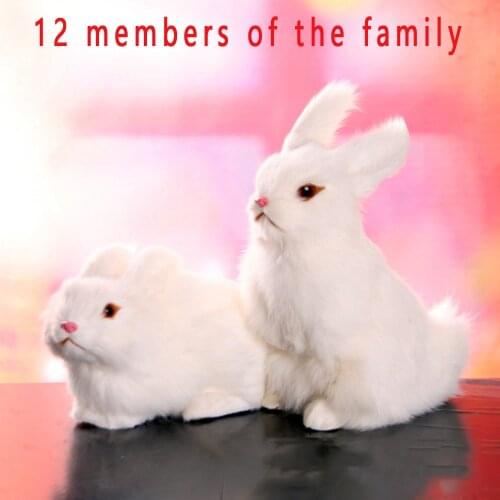 Real hair Rabbit Dolls Simulation animal cat toy meowth childrens cute pet plush toys model ornaments Xtmas gift 12 different