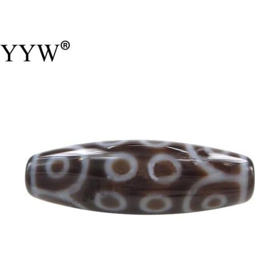 Natural Two Tone Eighteen-Eyed Loose 18 eyes Beads Oval Tibetan Dzi Beads For Jewelry Making Men Women Gift