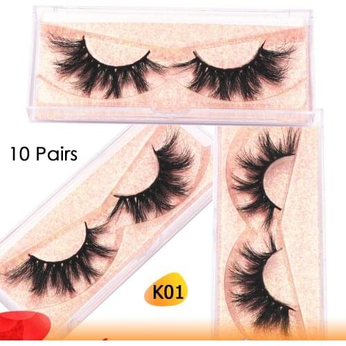 10 pairs KEKEBAICHA 5D Mink Lashes in Bulk False Eyelash 3D Mink Eyelashes Wholesale Mink Lashes Cruelty-free Long Lasting Lash