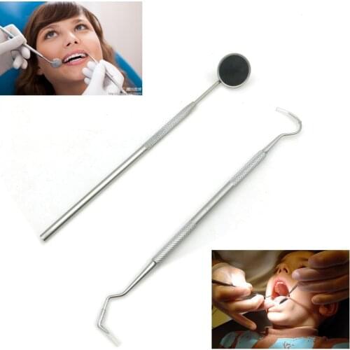 2pcs New Dental Tool Mouth Mirror Tartar Scratches Dental Probe Professional Tooth Mirrors Set High Strength Dental Scaler Tool