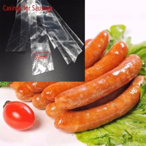10 Meters Food Grade Casings for Sausage Salami Wide50mm Shell for Sausage Maker Machine Hot Dog Plastic Casing Inedible Casings