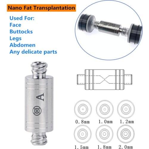 Nano Fat Transfer Liposuction Cannula Nano Fat Filter Adapter Liposuction Filtration Equipment