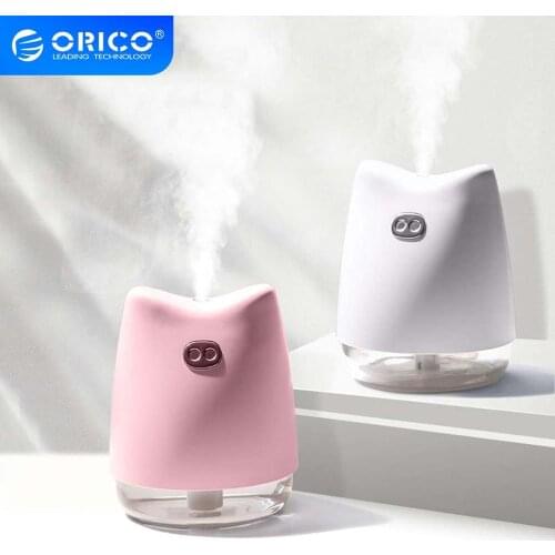 ORICO 270ML USB Ultrasonic Air Humidifier Cute Aroma Essential Oil Diffuser Cool Mist Maker with LED Night Lamp for Home Office