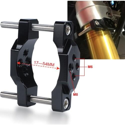 Motorcycle 17-54mm Handlebar Riser M8 M6 Screw hole Aluminum Alloy lighting Bracket Stand Catches Bumper Handlebar Clamp