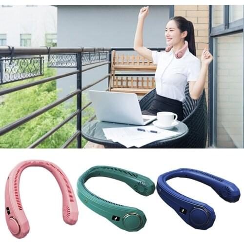 Portable Hands-Free Fan Personal USB Rechargeable Fan Mini Weararble Fan 12 hours Run Time for Kids Office Travel Sports