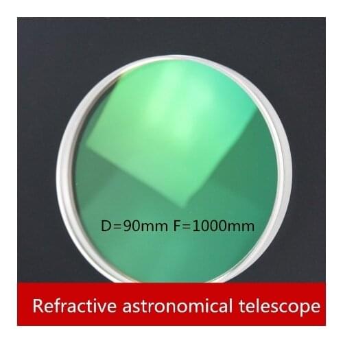 Refraction type Astronomical telescope Double separation Objective lens D = 90mm F = 1000mm Multilayer Broadband Film