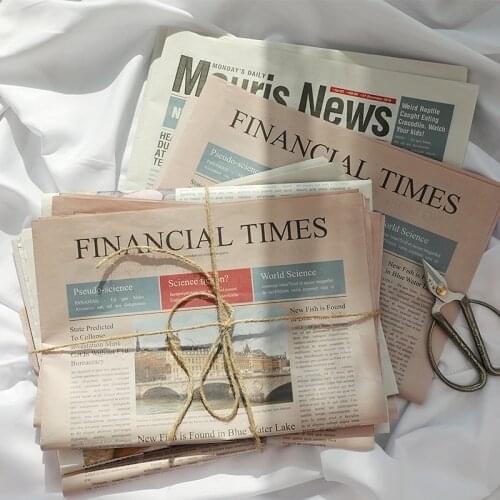 Retro English Newspaper Old Newspaper Ins Photo Props Flower Wrapping Paper Photography Paper Props